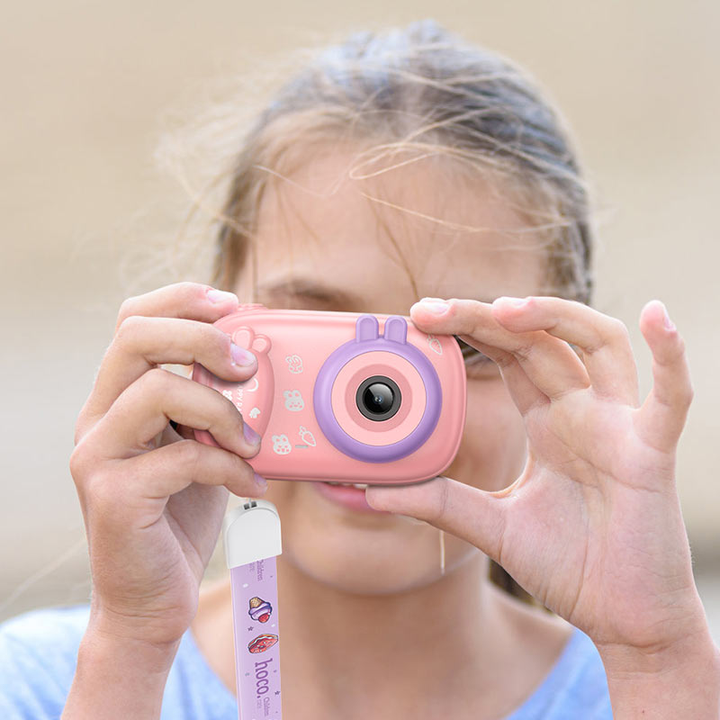 HOCO DV205 Kids Digital Camera, 720P, 1MP, Pink