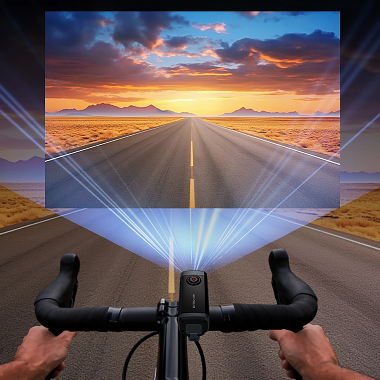 Akeeyo 710 Lite Sports Camera for Bicycle / Motorcycle, 2K, Wi-Fi, Black