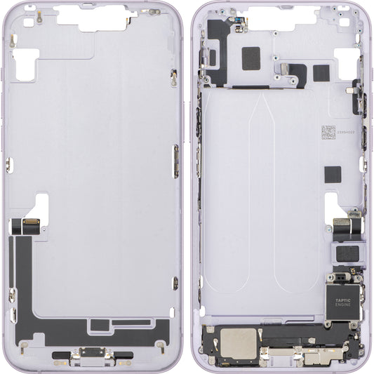 Apple iPhone 14 Plus Battery Cover, With Middle Frame, Full Parts, Purple, Swap