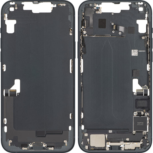 Apple iPhone 14 Plus Battery Cover, With Middle Frame, Full Parts, Black (Midnight), Swap