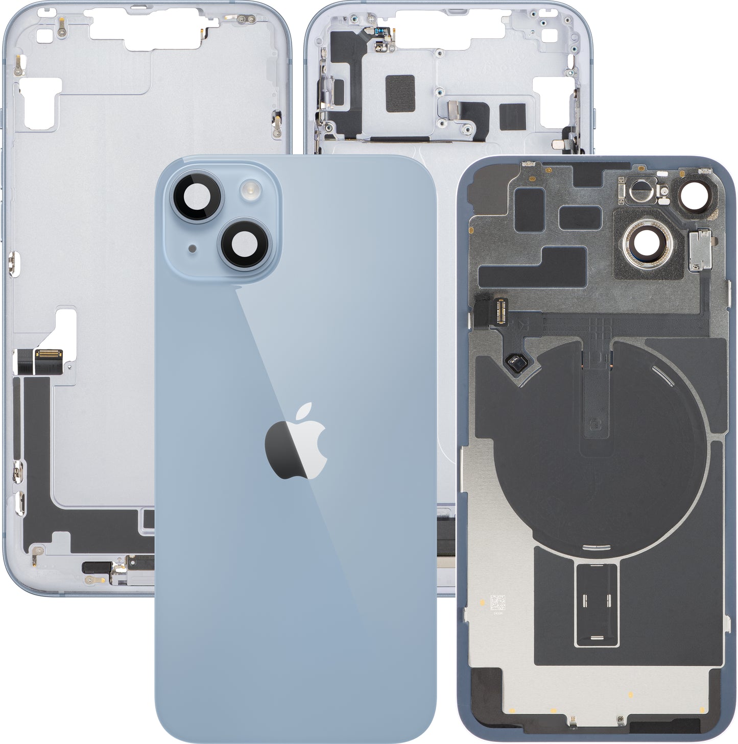 Apple iPhone 14 Plus Battery Cover, With Middle Frame, Full Parts, Blue, Swap
