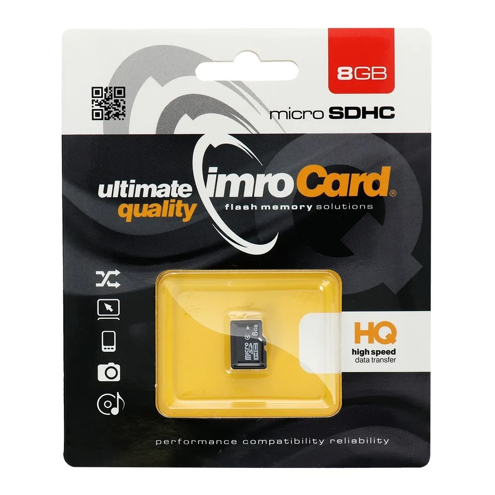 Imro microSDHC Memory Card, 8GB, Class 4