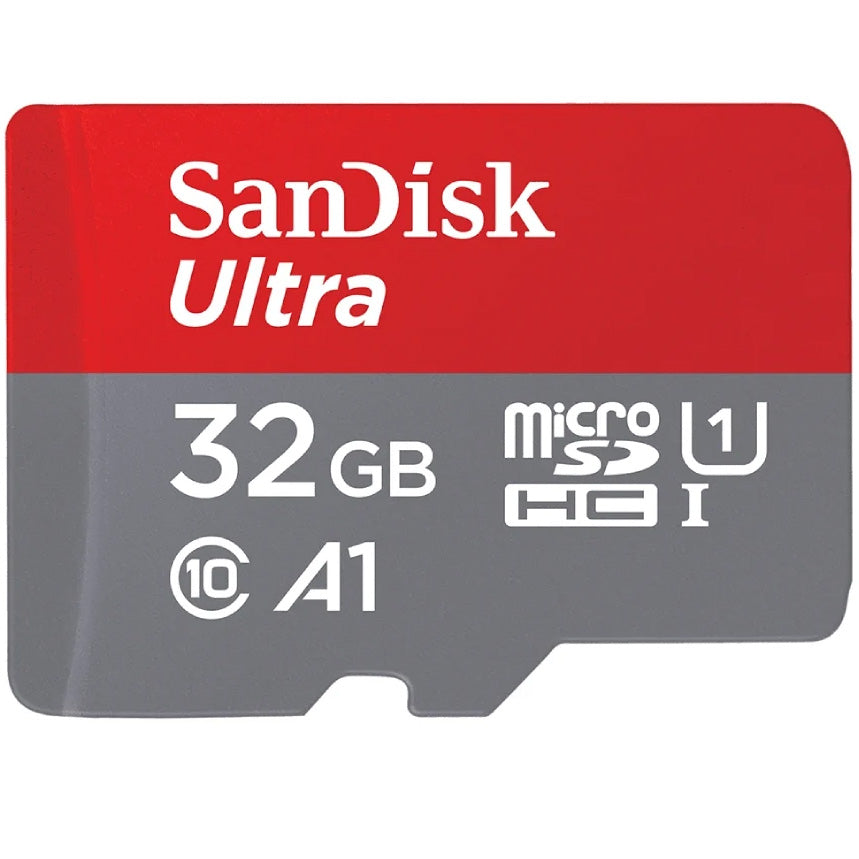 SanDisk Ultra Android A1 microSDHC Memory Card, 32GB, Class 10 / UHS-1 U1, With Adapter SDSQUA4-032G-GN6MA