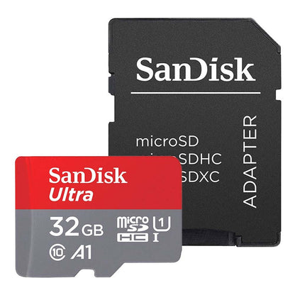 SanDisk Ultra Android A1 microSDHC Memory Card, 32GB, Class 10 / UHS-1 U1, With Adapter SDSQUA4-032G-GN6MA