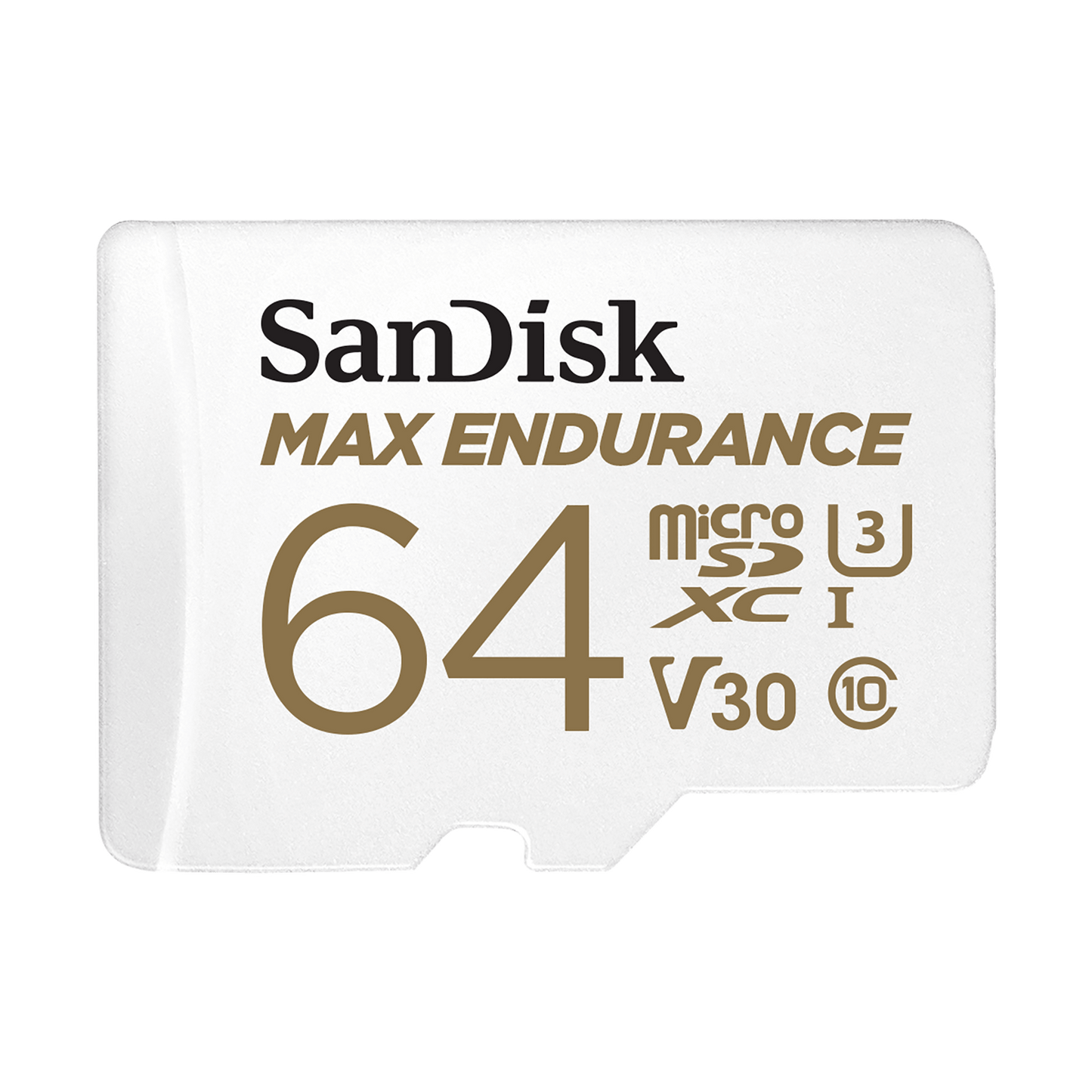 SanDisk MAX Endurance microSDXC Memory Card, 64Gb, Class 10 / UHS-1 U3, With Adapter SDSQQVR-064G-GN6IA