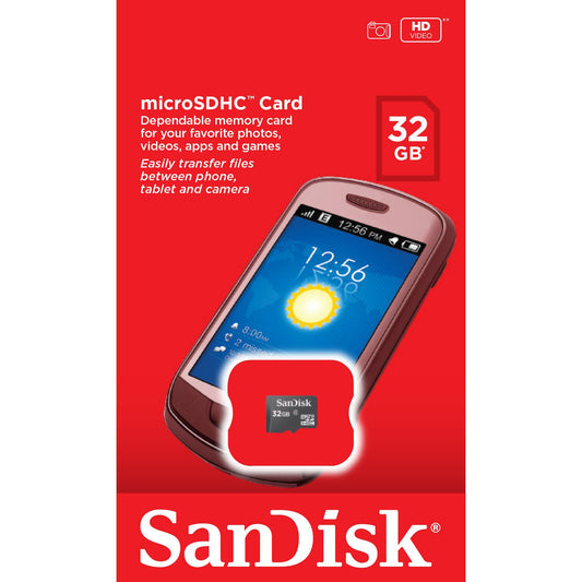 SanDisk Ultra microSDHC Memory Card, 32GB, Class 4