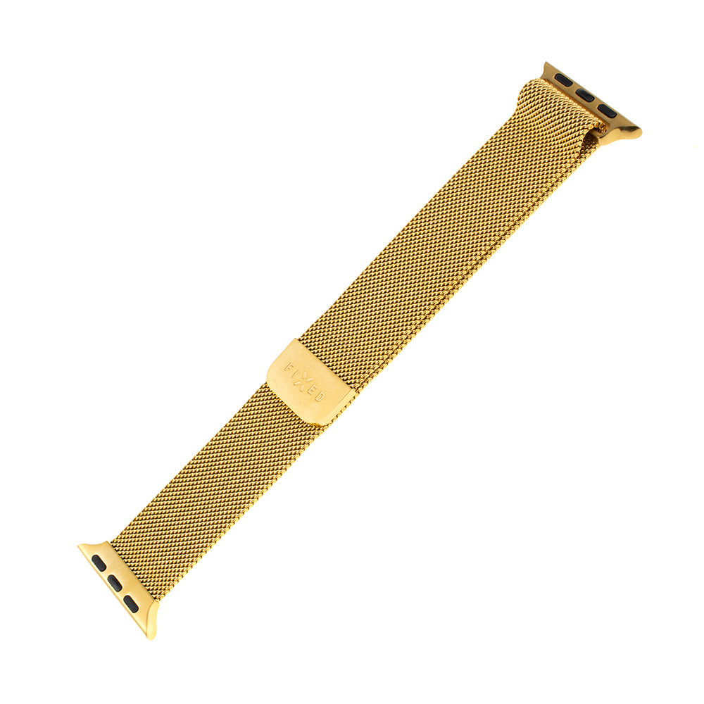 Fixed Mesh Strap for Apple Watch 49mm / 46mm / 45mm / 44mm / 42mm Series, Gold
