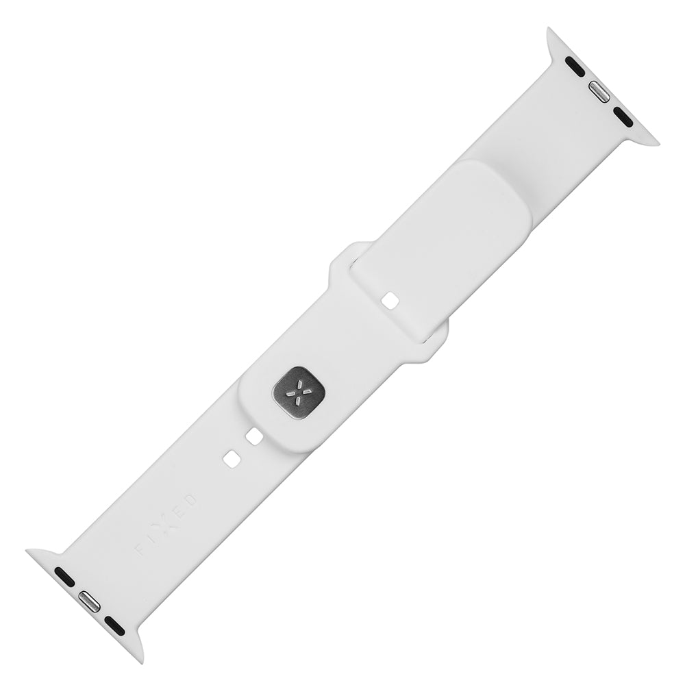 Fixed Silicone Sporty Strap for Apple Watch 49mm / 46mm / 45mm / 44mm / 42mm Series, White