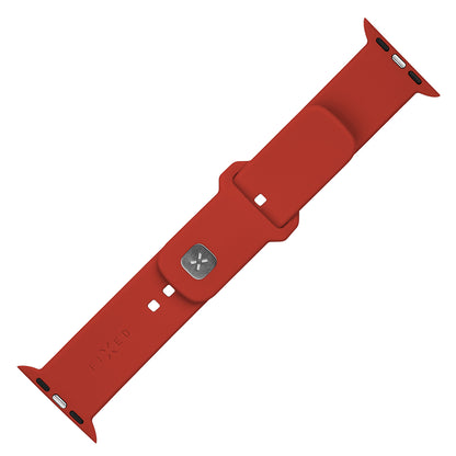 Fixed Silicone Sporty Strap for Apple Watch 49mm / 46mm / 45mm / 44mm / 42mm Series, Red
