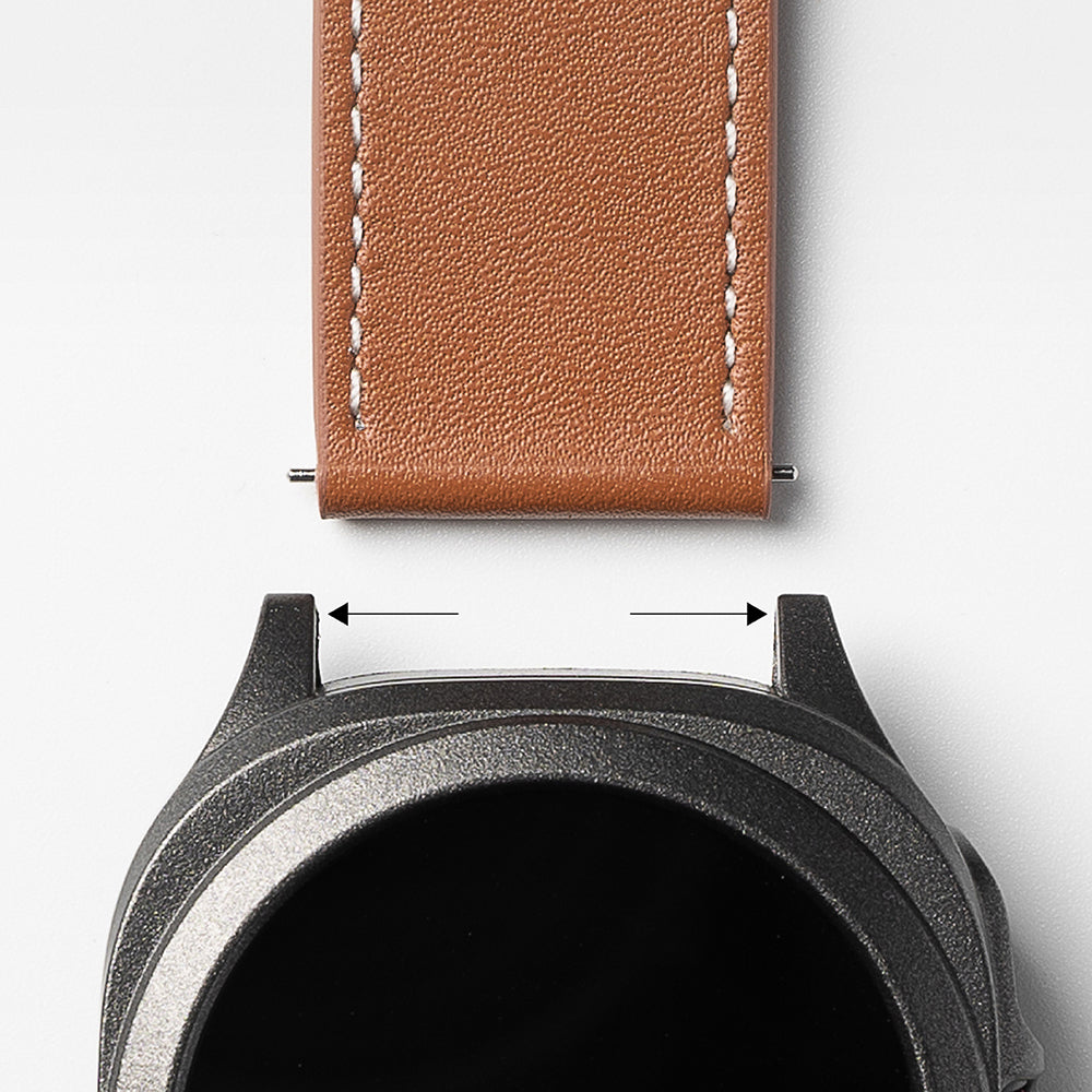 Ringke One Basic Bold Strap for Fossil Watch / Mobvoi Watch / Suunto Watch Series, 24mm, Black