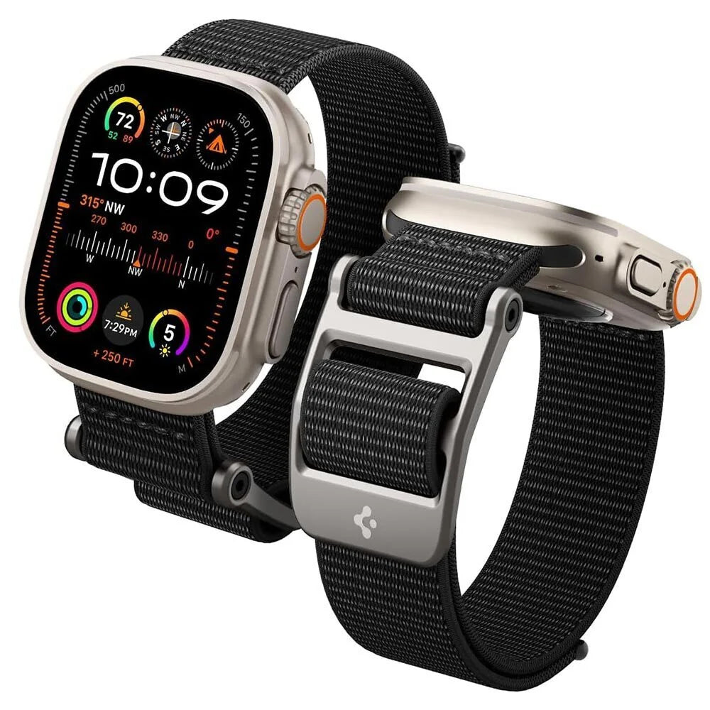 Spigen DuraPro Flex Band for Apple Watch 49mm / 46mm / 45mm / 44mm Series, Black AMP02465