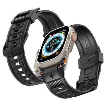 Spigen Rugged Band for Apple Watch 49mm / 46mm / 45mm / 44mm / 42mm Series, Black AMP07105