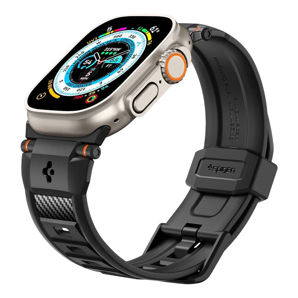 Spigen Rugged Band for Apple Watch 49mm / 46mm / 45mm / 44mm / 42mm Series, Black AMP07105