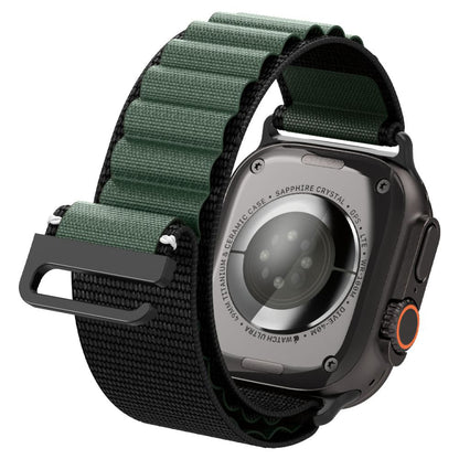 Spigen WBF1 Strap for Apple Watch 49mm / 46mm / 45mm / 44mm Series, Black Green