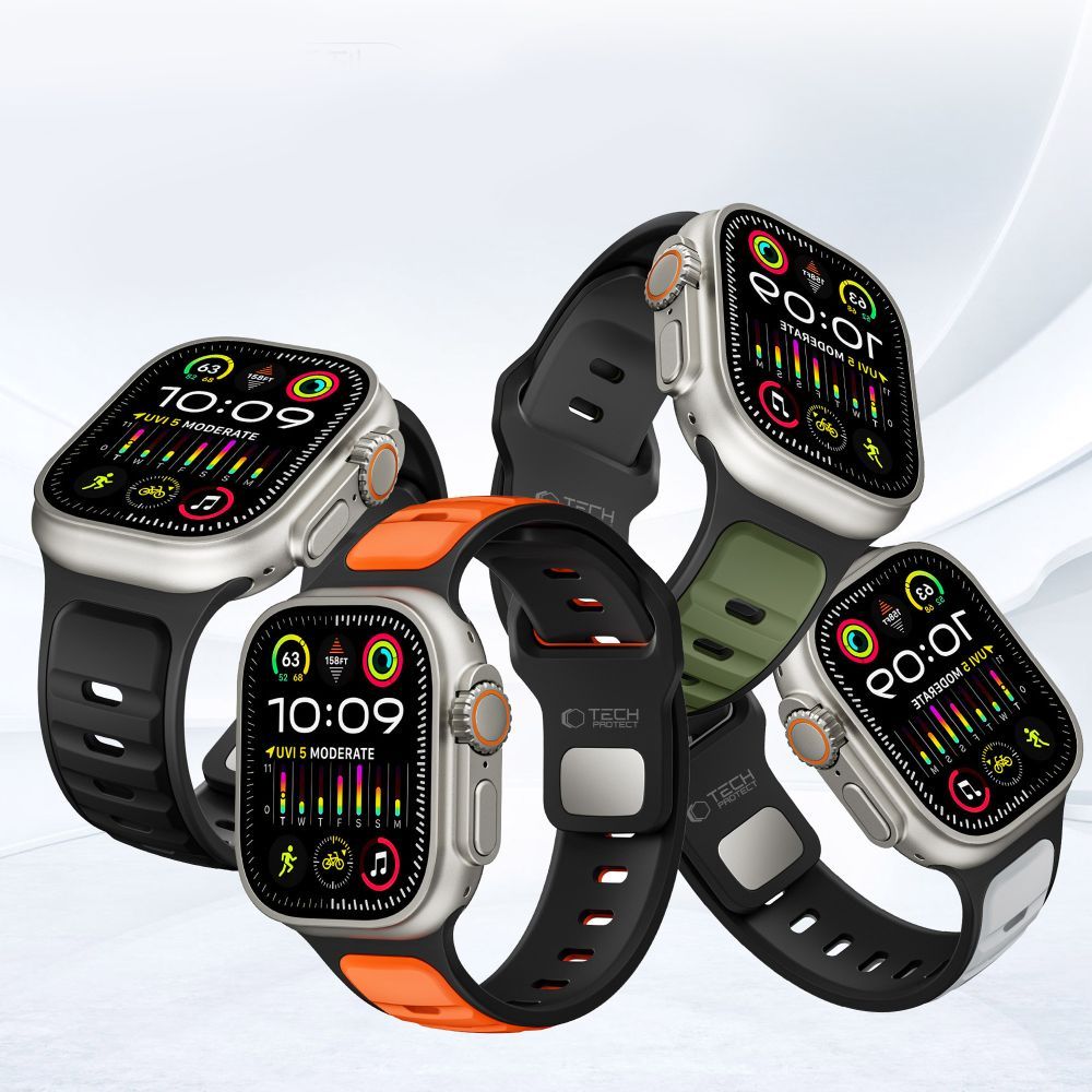 Tech-Protect Iconband Line Strap for Apple Watch 49mm / 46mm / 45mm / 44mm Series, Black