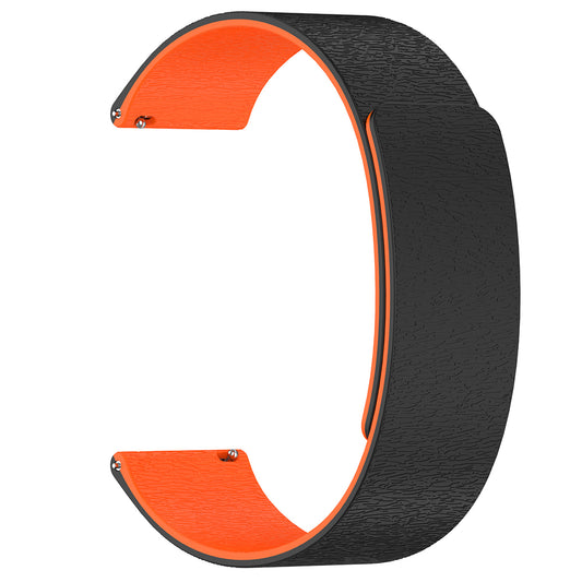 Techsuit W074 Strap for Samsung Galaxy Watch Series, 22mm, Black Orange
