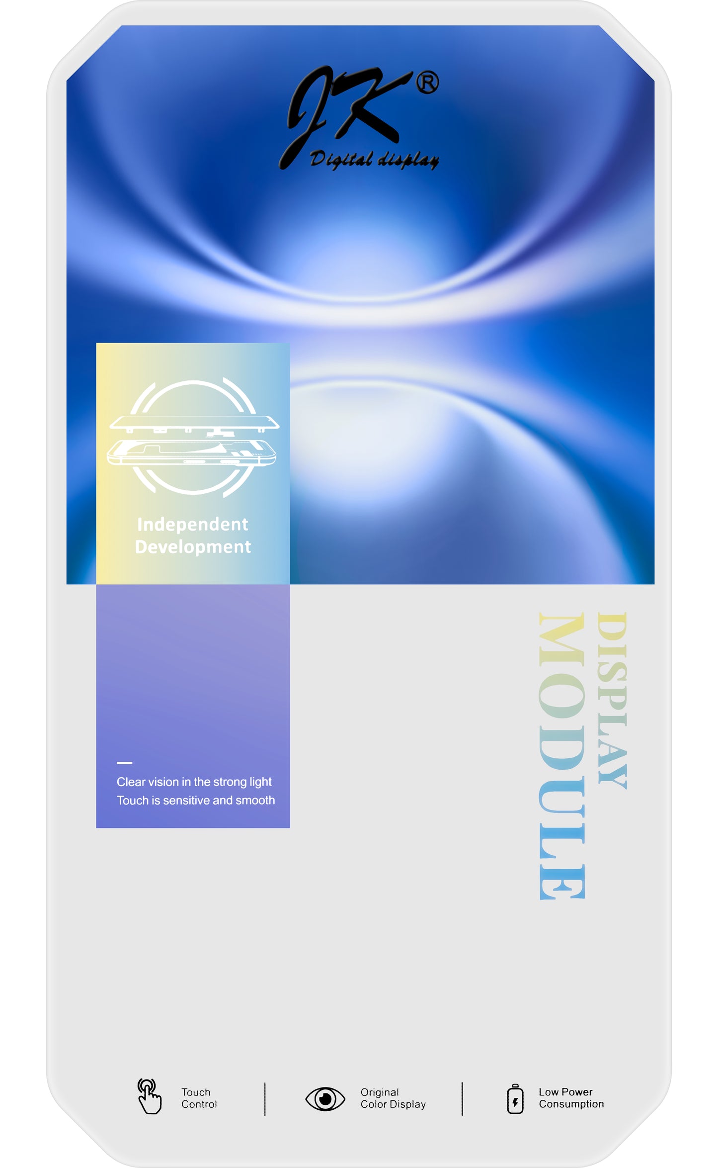 JK Touchscreen Display for Apple iPhone 16, with Frame, Movable In-Cell IC LCD Version, Black