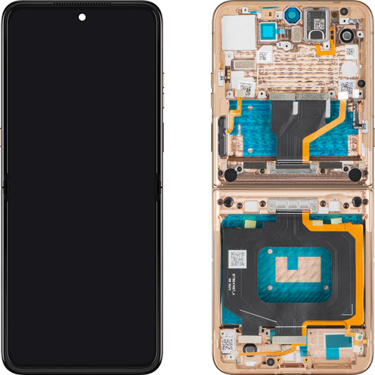 Motorola Razr 60 Ultra Display with Touchscreen, with Frame, Under Inner, Beige (Mountain Trail), Service Pack 5D68C30087