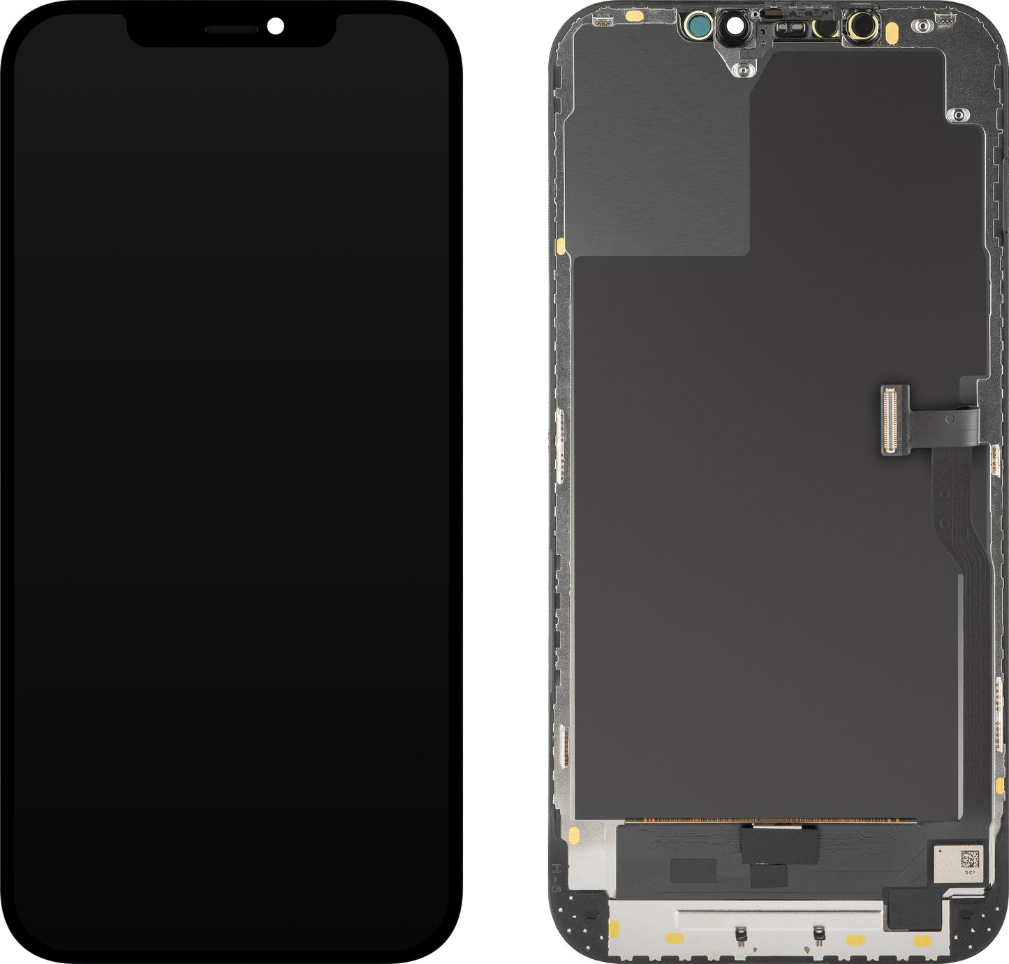 MP Touchscreen Display compatible with Apple iPhone 12 Pro Max, with Frame, OLED Diagnostic Version, Black