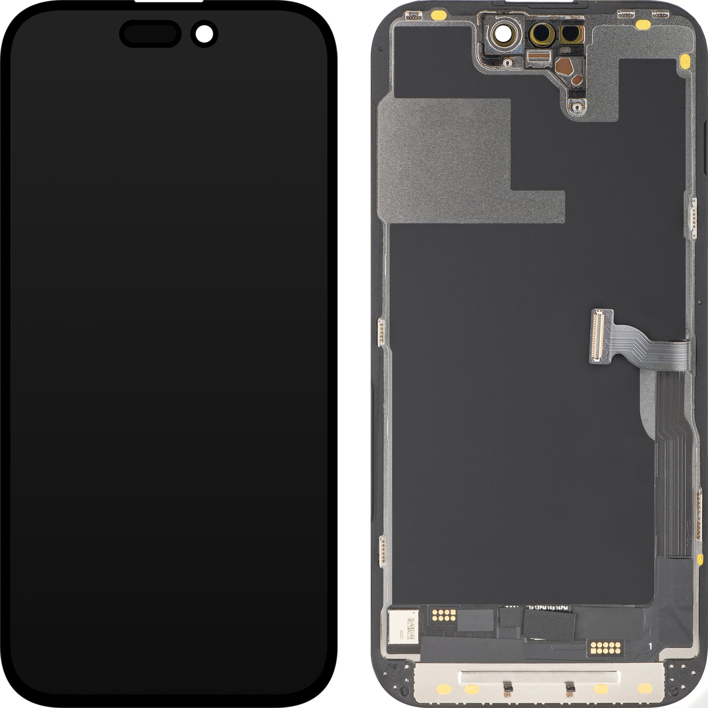 MP Touchscreen Display compatible with Apple iPhone 14 Pro, with Frame, OLED FHD Diagnostic Version, Black