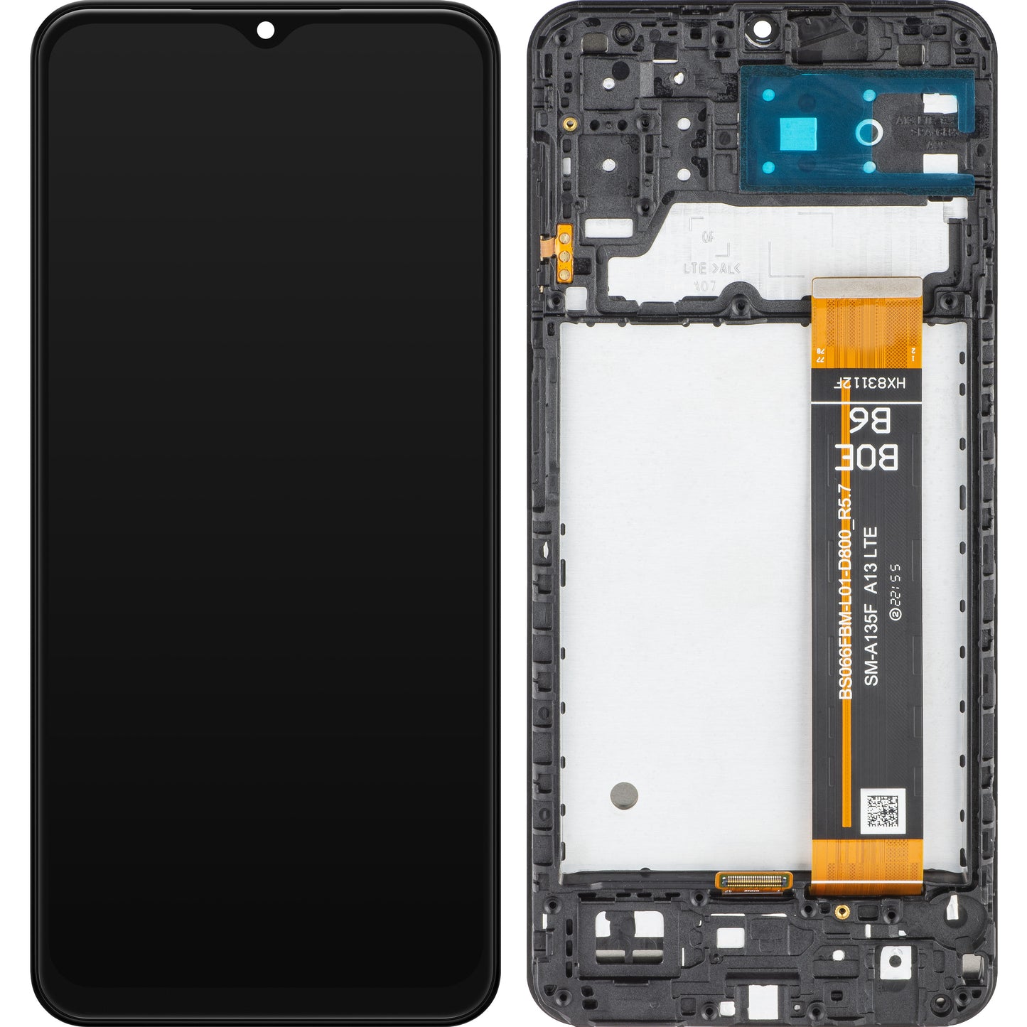 MP Touchscreen Display compatible with Samsung Galaxy A13 A137 / A13 A135, with Frame, Black 