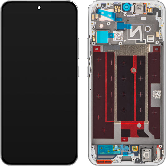 Oppo Reno14 Display with Touchscreen, with Frame, White (Brilliant White), Service Pack 621029000603