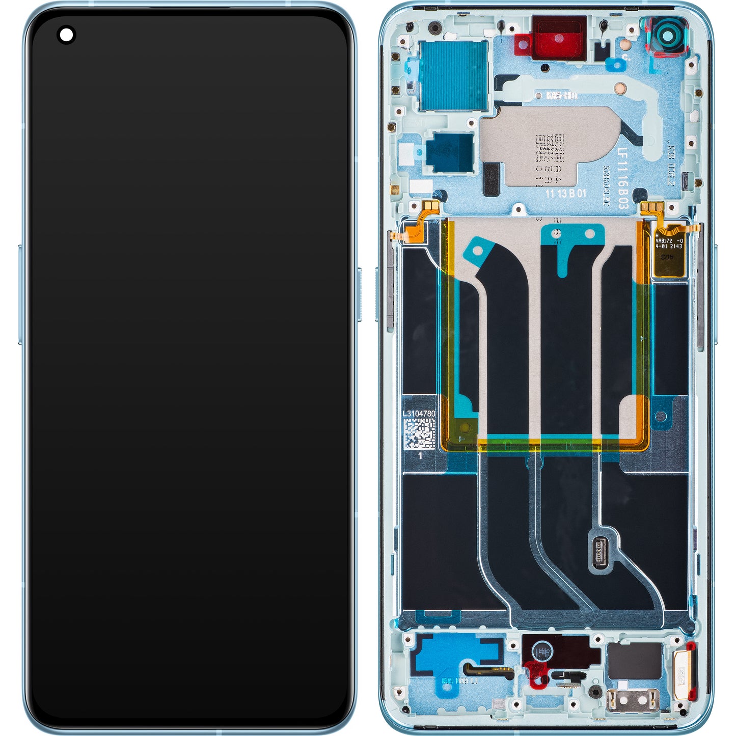 Realme GT2 Pro Display with Touchscreen, with Frame, Blue (Titanium Blue), Swap 4909406