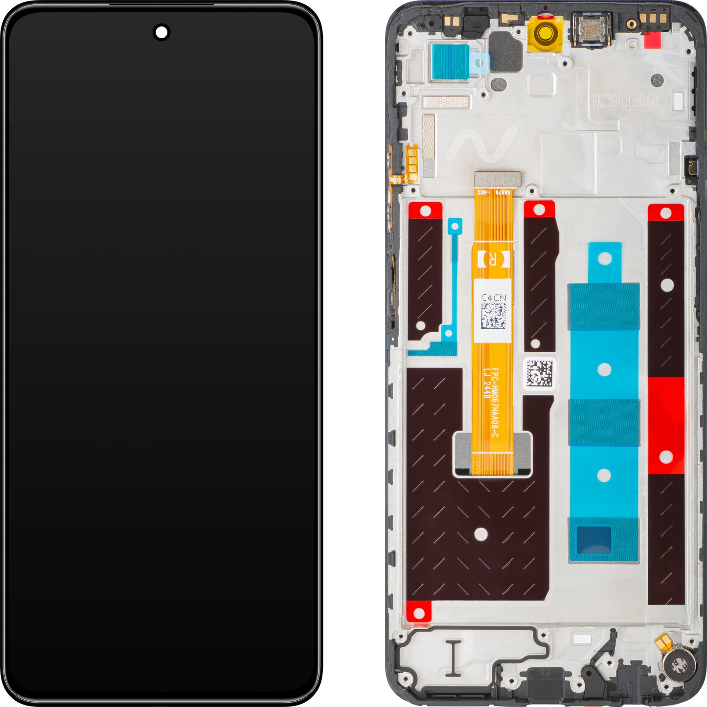 Realme 14x Touchscreen Display, with Frame, Black (Carbon Black), Swap 621029000456