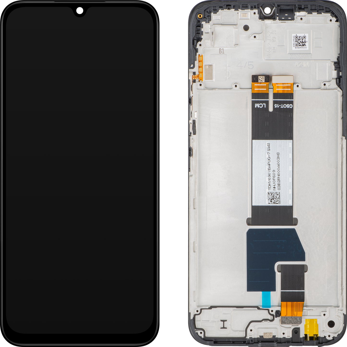 Xiaomi Poco C85 4G / Redmi 15C 4G Display with Touchscreen, Frame, Global Version, Black, Service Pack 560009000O700