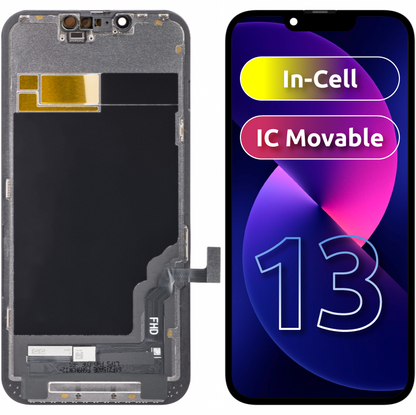 ZY Touchscreen Display for Apple iPhone 13, with Frame, LCD In-Cell IC Movable, Black 