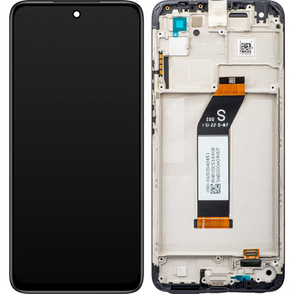 Touchscreen Display Xiaomi Redmi 10 2022, with Frame, Carbon Gray, Service Pack 560001K19S00