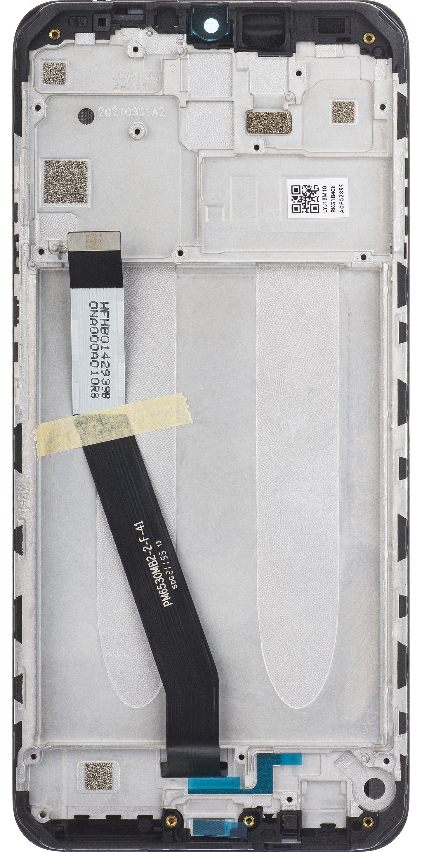 Xiaomi Redmi 9 Display with Touchscreen, with Frame, Black, Service Pack 5600050J1900