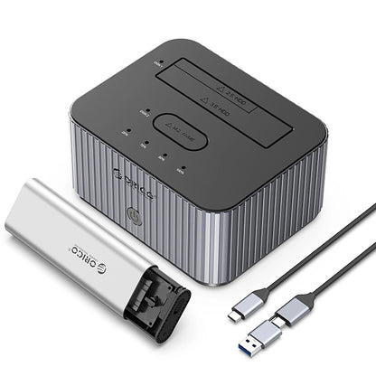 Orico IT28E-C Docking Station for HDD / SSD SATA 2.5inch / 3.5inch - SSD SATA M.2 NVMe, Gray