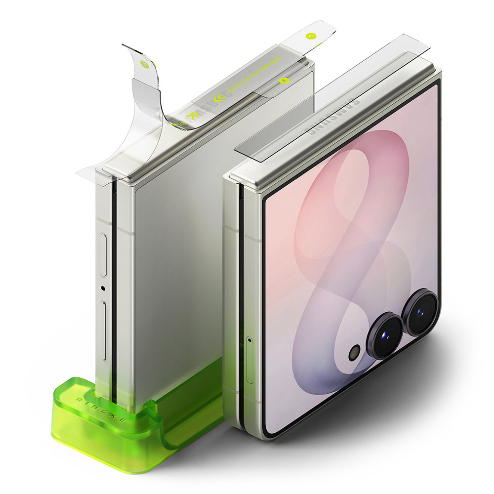Ringke Dual Easy Hinge Screen Protector for Samsung Galaxy Z Flip8 F776, Plastic, Set of 2 pieces