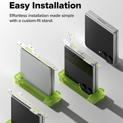 Ringke Dual Easy Hinge Screen Protector for Samsung Galaxy Z Flip8 F776, Plastic, Set of 2 pieces