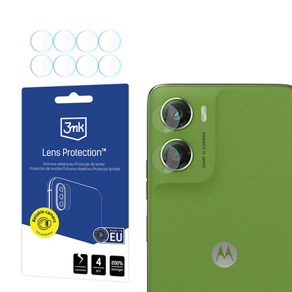 Rear Camera Protection Film 3MK Protection for Motorola Moto G06, Tempered Glass, Set of 4 pieces, Transparent