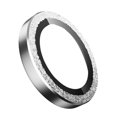 Blueo Glitter Diamond Metal Frame Rear Camera Protection Film for Apple iPhone 17 Air, Tempered Glass, Silver