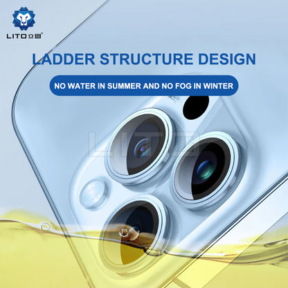 Lito S+ Rear Camera Protective Film for Apple iPhone 15 Plus / 15, Tempered Glass, Green