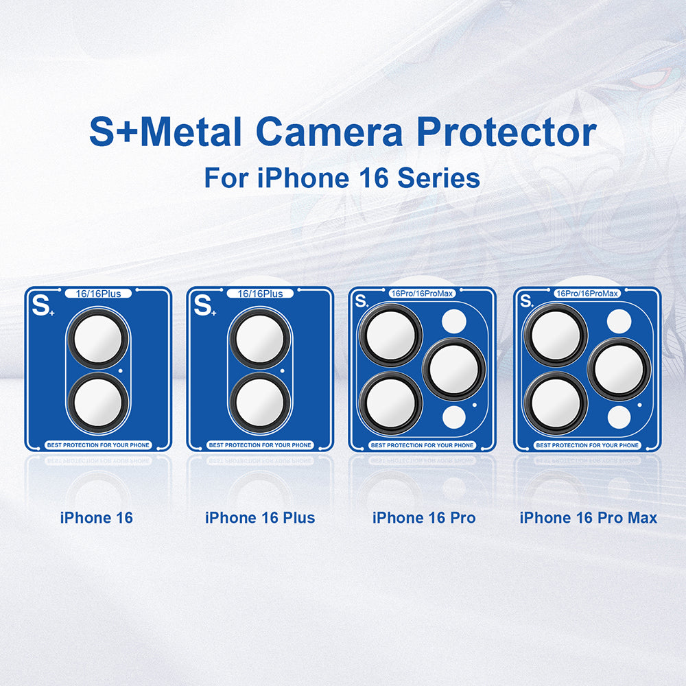 Lito S+ Rear Camera Protective Film for Apple iPhone 16 Plus / 16, Tempered Glass, Silver