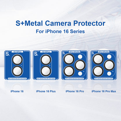 Lito S+ Rear Camera Protective Film for Apple iPhone 16 Plus / 16, Tempered Glass, Silver