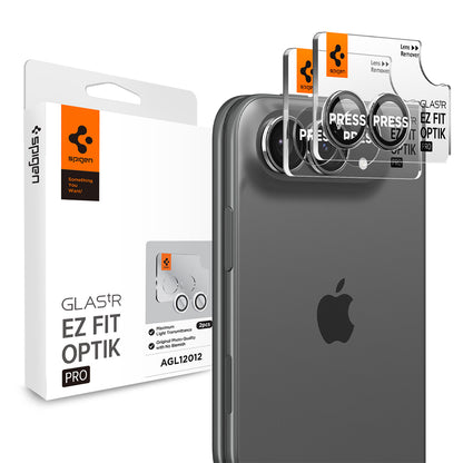 Spigen GlastR EZ FIT Optik Pro Rear Camera Protective Film for Apple iPhone Duo, Tempered Glass, Set of 2 pieces, Gray AGL12012