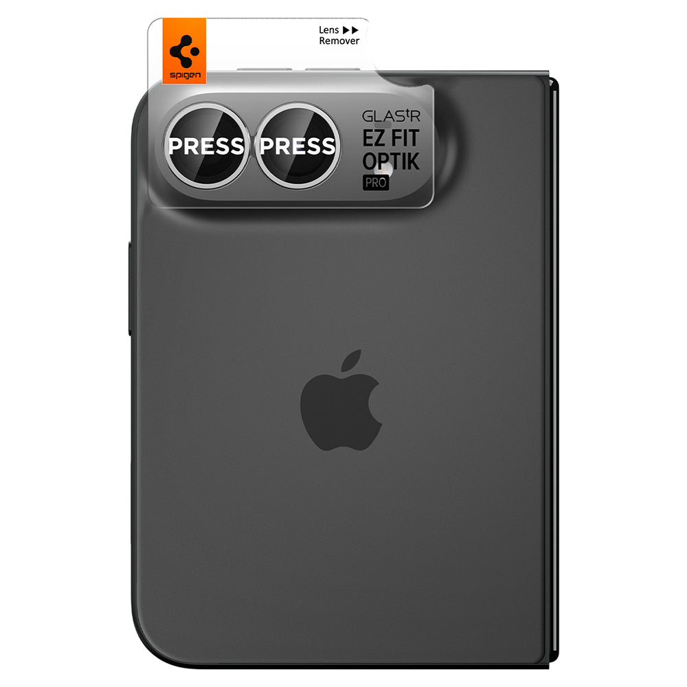 Spigen GlastR EZ FIT Optik Pro Rear Camera Protective Film for Apple iPhone Duo, Tempered Glass, Set of 2 pieces, Gray AGL12012