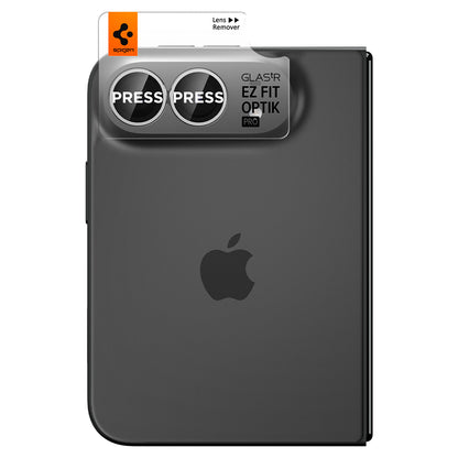 Spigen GlastR EZ FIT Optik Pro Rear Camera Protective Film for Apple iPhone Duo, Tempered Glass, Set of 2 pieces, Gray AGL12012