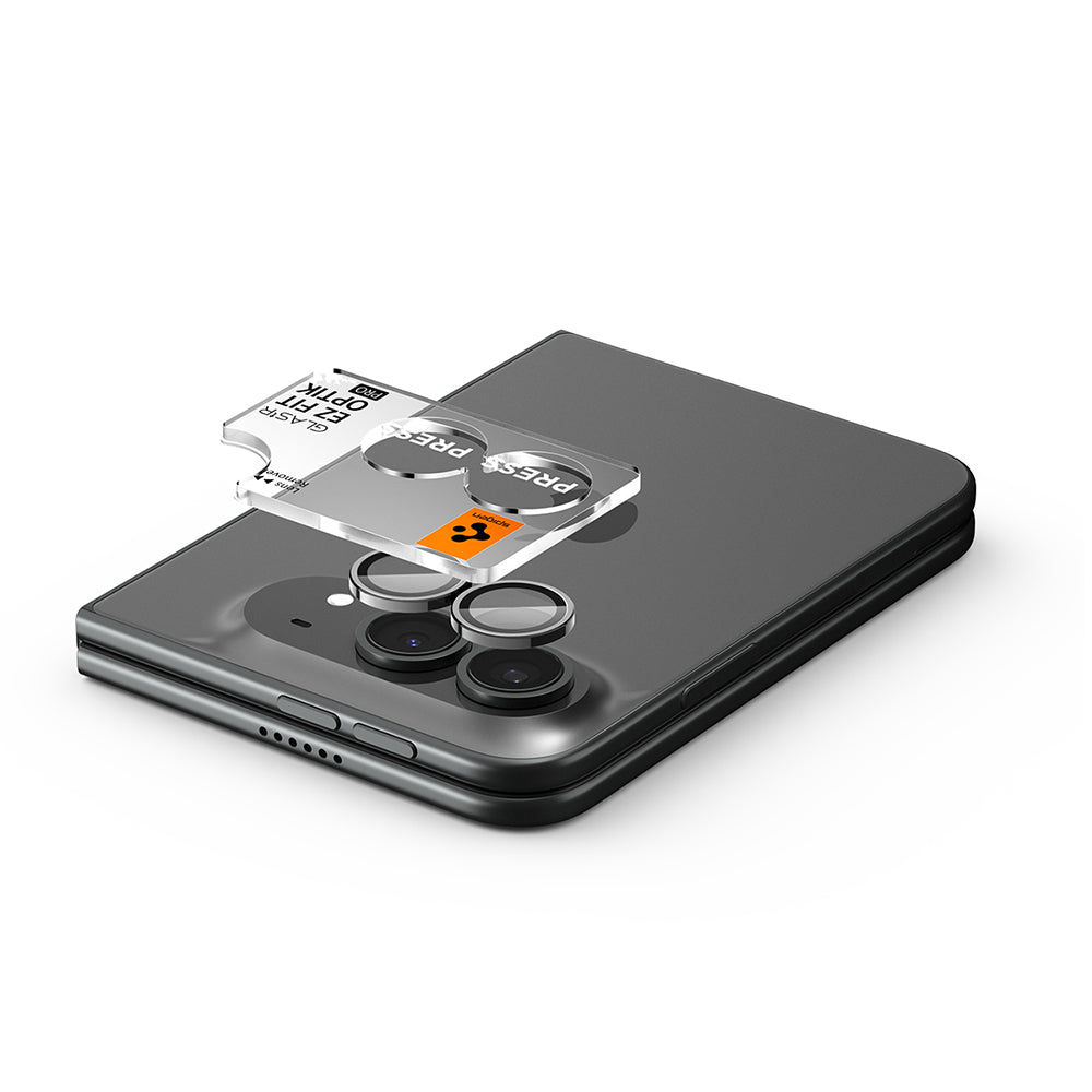 Spigen GlastR EZ FIT Optik Pro Rear Camera Protective Film for Apple iPhone Duo, Tempered Glass, Set of 2 pieces, Gray AGL12012