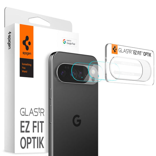 Spigen GlastR Optik Rear Camera Protective Film for Google Pixel 10 Pro, Tempered Glass, Set of 2 Pieces, Transparent AGL09662