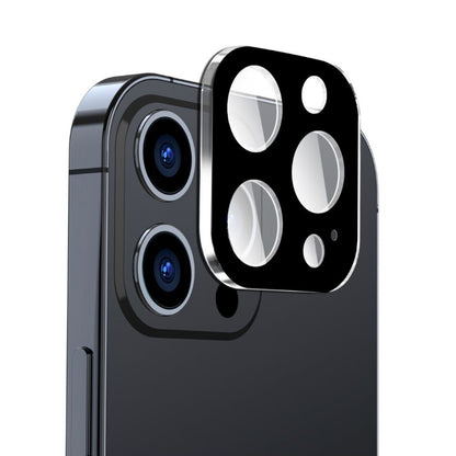 Techsuit Rear Camera Protective Film for Apple iPhone 16 Pro Max / 16 Pro, Tempered Glass, Black