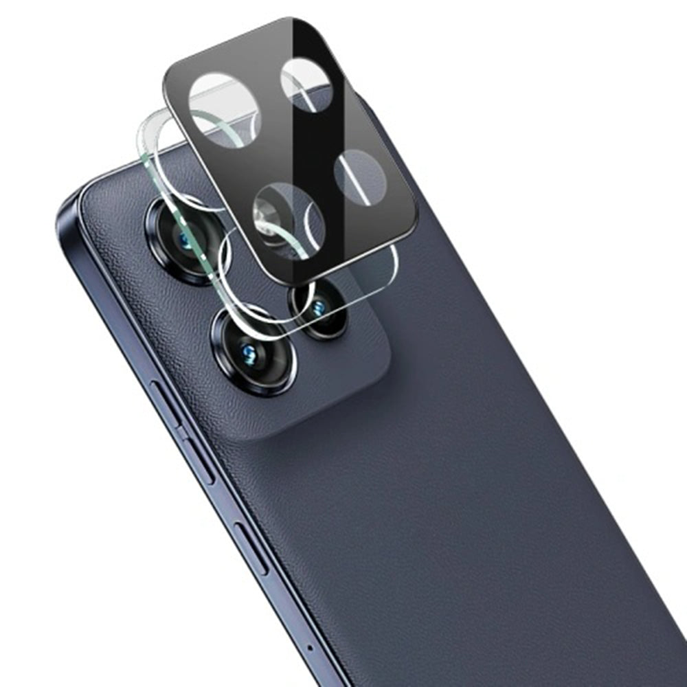 Techsuit Rear Camera Protective Film for Motorola Edge 60 Fusion / Edge 60, Tempered Glass, Black