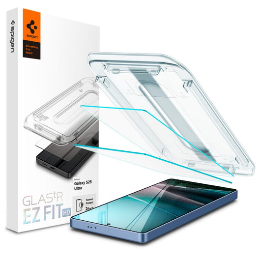Spigen GlastR EZ FIT HD Screen Protector for Samsung Galaxy S25 Ultra S938, Tempered Glass, Full Glue, Set of 2 pieces AGL09082
