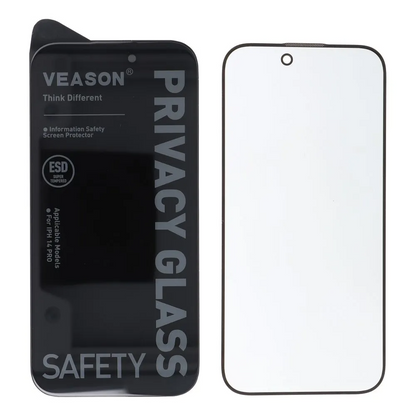 Veason Privacy Screen Protector for Apple iPhone 14 Pro Max, Tempered Glass, Full Glue, 6D