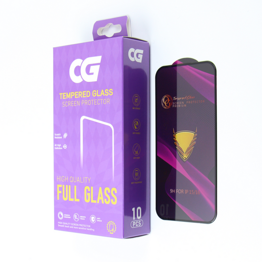 OG Premium Screen Protector Film for Apple iPhone 12 Pro Max, Tempered Glass, Full Glue, Set of 10 pieces, Black